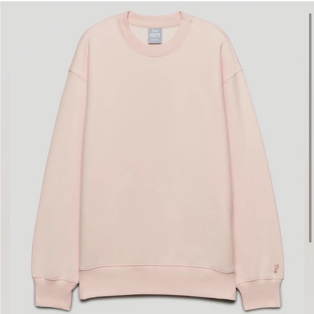 TNA Cozy AF Fleece Boyfriend Crew Sweatshirt